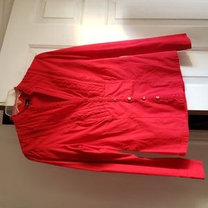 Red Spanish Frill Blouse